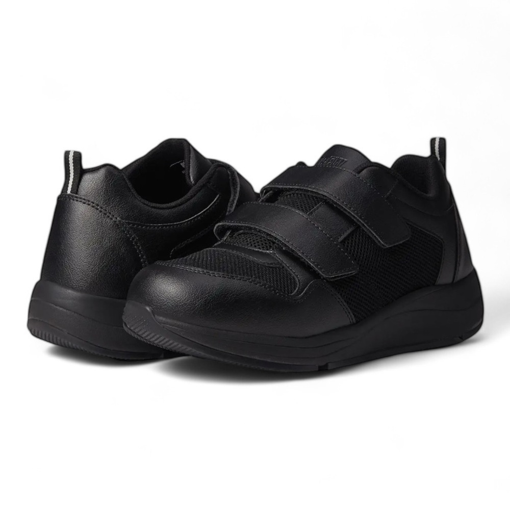 Drew Contest Hook and Loop Slip Resistant Athletic Shoe in Black NIB